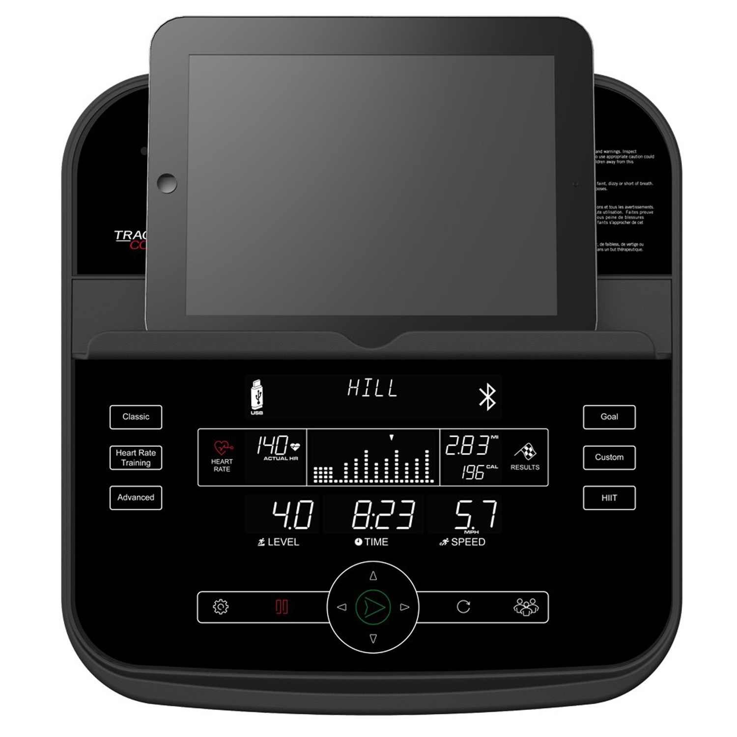 life fitness myride console